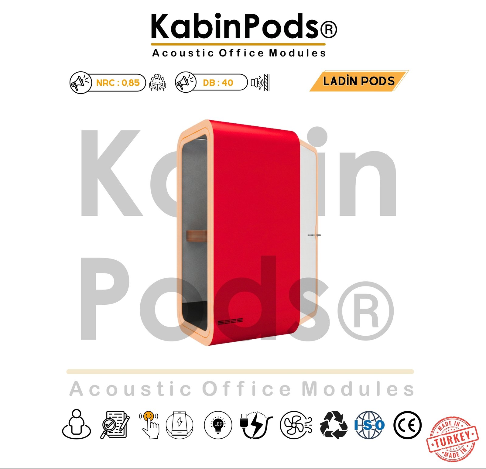 Akustik Telefon Görüşme Kabini