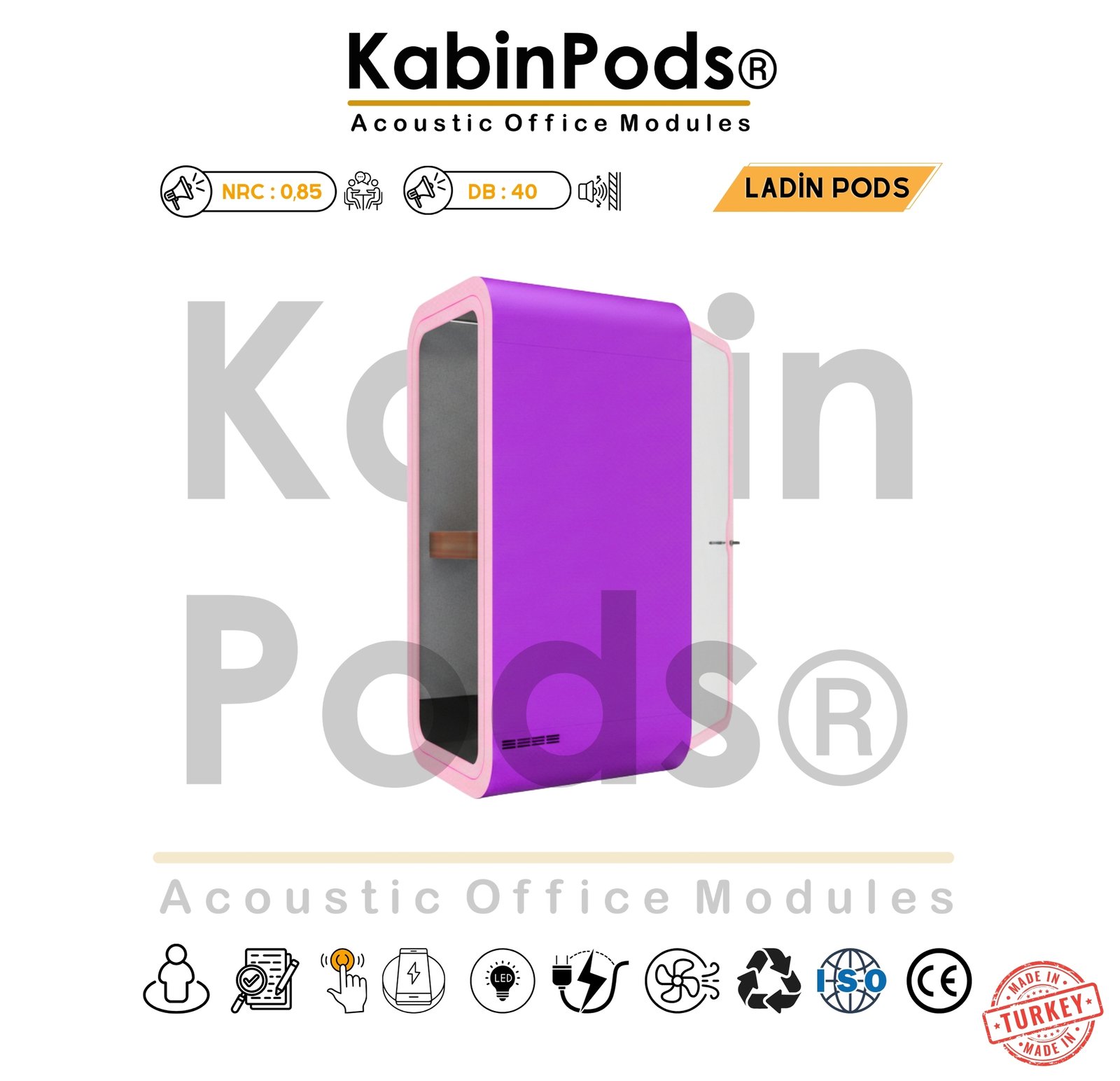 Ofislerde Akustik Telefon Görüşme Kabini