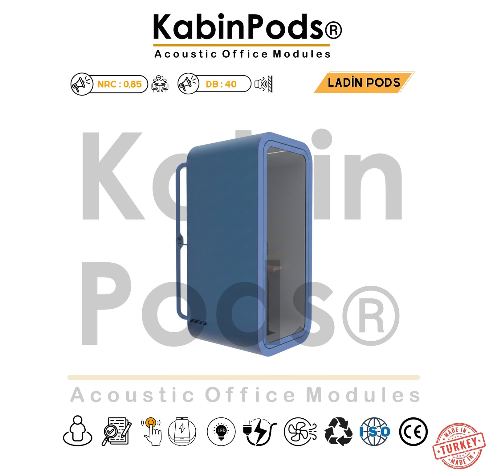 Ofis İçin Akustik Telefon Kabini